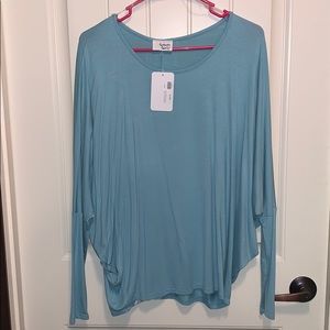 Fantastic Fawn Light Blue Dolman Shirt
